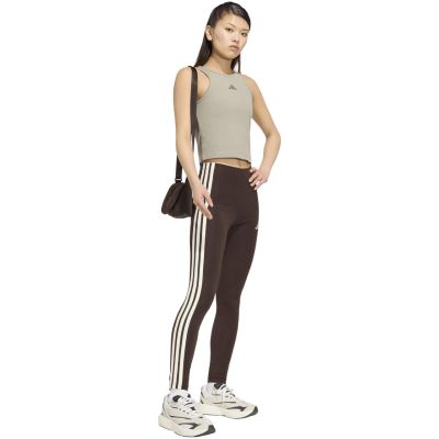 6. Legginsy damskie adidas Essentials 3-Stripes brązowe KS6286