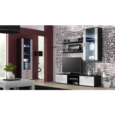 3. Półka 125cm (2szt) SOHO czarny mat