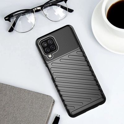 12. Thunder Case elastyczne pancerne etui pokrowiec Samsung Galaxy A22 4G niebieski