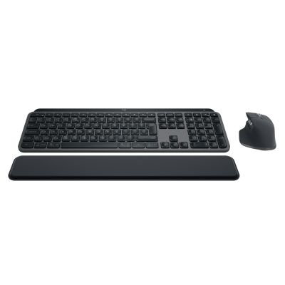 13. Logitech MX Keys combo for Business Gen 2 klawiatura Dołączona myszka Biuro RF Wireless + Bluetooth QWERTY Amerykański międzynarodowy Grafitowy