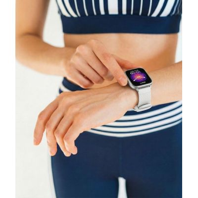 12. Smartwatch Gravity Srebrny Pasek + Bransoleta GT43-2