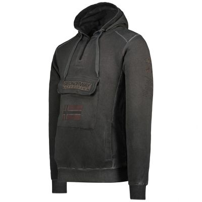3. Bluza Geographical Norway Gymclass EO Tiedye Badge M WU8270H-GNO-BLACK