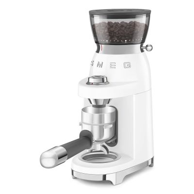 21. Smeg CGF03WHEU młynek do kawy 150 W Biały