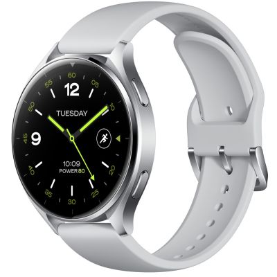 2. Xiaomi Watch 2 3,63 cm (1.43") AMOLED 46 mm Cyfrowy 466 x 466 px Ekran dotykowy Srebrny Wi-Fi GPS