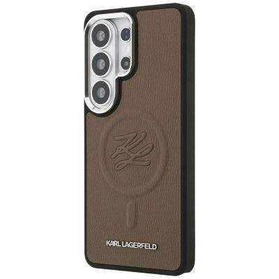 2. Etui Karl Lagerfeld Embossed Ring Initials MagSafe na Samsung Galaxy S26 Ultra - brązowe