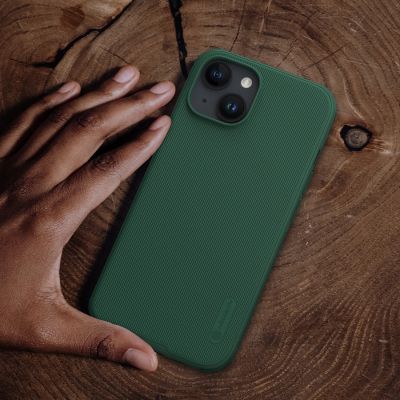 13. Wzmocnione etui do iPhone 15 Plus Nillkin Super Frosted Shield Pro - niebieskie