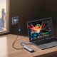 6. Hub Ugreen USB-C 10w1 USB-C HDMI Ethernet USB-A 5GB/s SD/TF minijack- szary