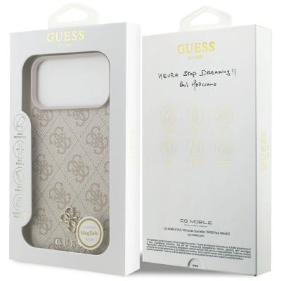 8. Etui Guess 4G Small Classic Logo MagSafe na iPhone 17 Pro Max / 18 Pro Max - różowe