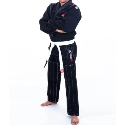 5. Kimono / GI do treningu BJJ - Czarne DBX ELITE A0 + PAS A0