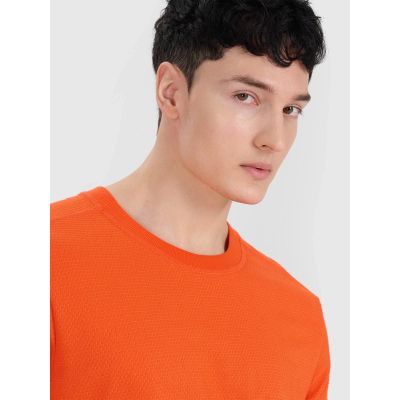 6. Longsleeve oversize gładki męski 4F 4FRSS25TLONM518-70S