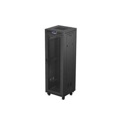 11. Szafa instalacyjna rack stojąca 19" 37U 600X600 czarna drzwi perforowane LCD LANBERG (flat pack)
