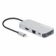 2. Stacja dokująca MANHATTAN USB-C 8 w 1 z zasilaniem USB 3.2 Gen 1 Type-C męski na żeński HDMI, trzy porty USB-A, gigabitowy port RJ45, port USB-C Power Delivery, czytnik kart SD/MicroSD, aluminium, gwiezdna szarość (13061)