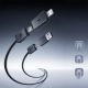 2. Kabel Baseus Versatile 60W USB-C - USB-C z adapterami USB-A i Lightning 0.6 m - czarny
