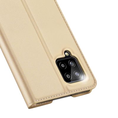 3. DUX DUCIS Skin Pro kabura etui pokrowiec z klapką Samsung Galaxy A42 5G złoty