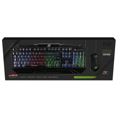 3. MediaRange MRGS102 klawiatura Dołączona myszka Gaming USB QWERTZ Niemiecki Czarny