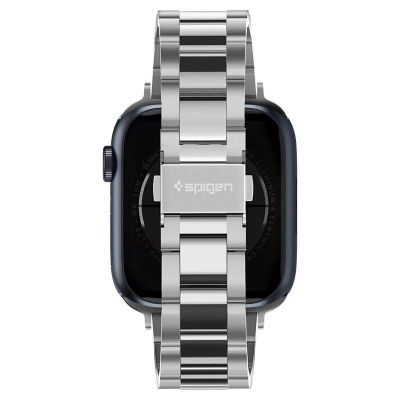 11. Pasek Spigen Modern Fit Band na Apple Watch 4/5/6/7/8/SE (38/40/41 mm) - srebrny