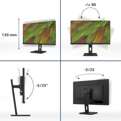 4. Monitor Philips 27" 27B1N3800/00 IPS 4K UHD 60Hz 2xHDMI DP 5xUSB głośniki