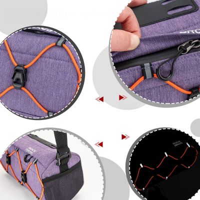 5. Torba rowerowa Rockbros 30110054005 na kierownicę 2,2L - fioletowa