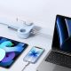 5. Listwa zasilająca Orico AP3 20W GaN 5w1 2x AC + 2x USB-A + 1x USB-C - niebieska