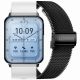 Smartwatch Gravity Biało Czarny 2 Paski GT17-8