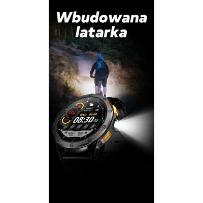 24. Smartwatch Męski GRAVITY GPS GT24-1 Czarny Pasek Silikonowy + Granatowy Pasek Silikonowy