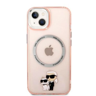 3. Etui Karl Lagerfeld Iconic Karl&Choupette MagSafe na iPhone 14 Plus - różowe