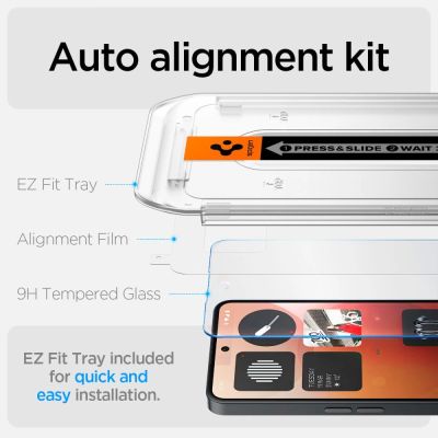 2. Szkło hartowane Spigen Glas.tR EZ Fit na Nothing Phone 3A / 3A Pro - przezroczyste