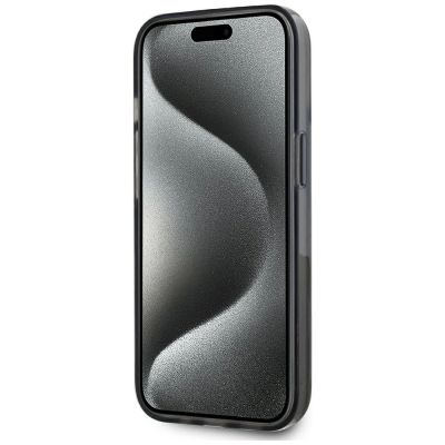 5. Etui Karl Lagerfeld Liquide Glitter Monogram Gradient na iPhone 15 - czarne
