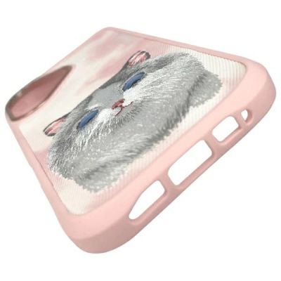 8. Etui Nimmy Big Eyed Pet 2.0 Cat na iPhone 16 - różowe