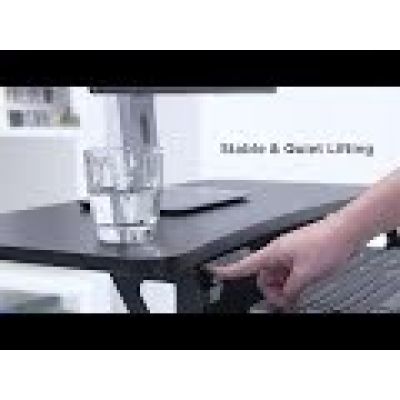 3. MACLEAN BIURKO ELEKTRYCZNE, STOLIK, STACJA ROBOCZA REGULACJA WYS MAX WYS 122CM MAX 37 KG - DO PRACY STOJĄCO SIEDZĄCEJ MC-835