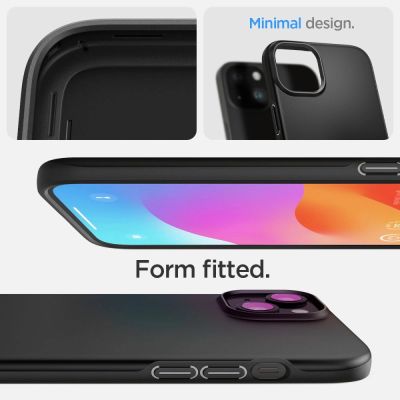 10. Etui Spigen Thin Fit na iPhone 15 - czarne