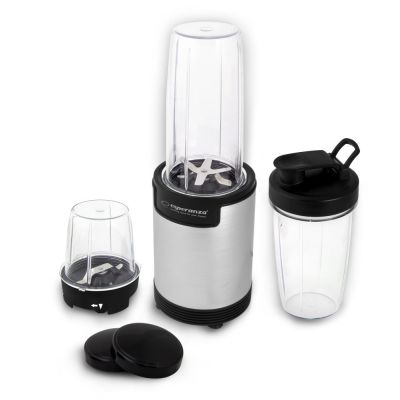 8. Blender sportowy do mielenia Esperanza NUTRI BOMB EKM030 (900W; kolor czarno-srebrny)