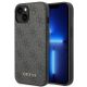 Etui Guess 4G Metal Gold Logo na iPhone 14 Plus / 15 Plus - szare