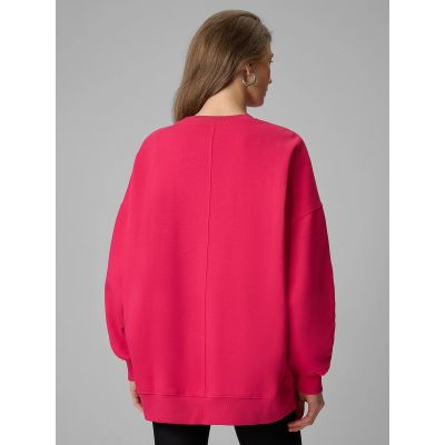 2. Bluza dresowa oversize bez kaptura damska 4F 4FRSS26TSWSF2993-53S