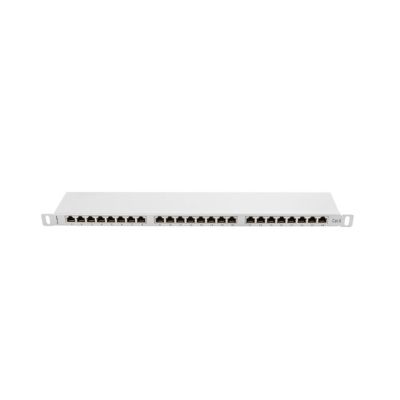 2. Patch panel Lanberg PPS6-0024-S (0.5U; kat. 6; 24xRJ-45)