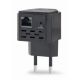 3. GEMBIRD WIFI REPEATER MINI WNP-RP300-03-BK B/G/N300 + GNIAZDO RJ45, DO GNIAZDKA 230V, CZARNY