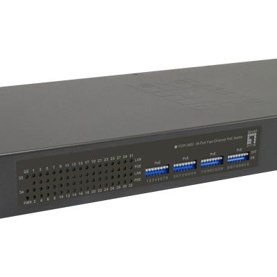 2. Przełącznik LevelOne FE PoE+ 34-portowy 19" 250W 1Gbps