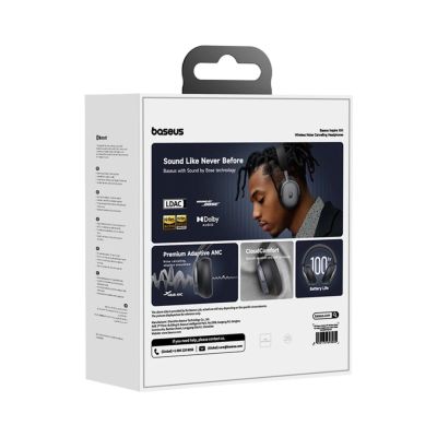 5. Słuchawki bezprzewodowe Baseus Inspire XH1 Sound by Bose ANC Dolby Audio kolor Czarna Dziura