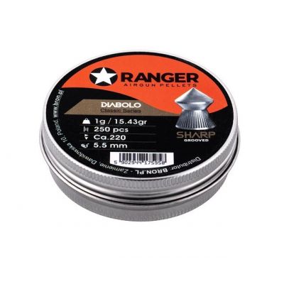 7. Śrut 5,5 mm RANGER Diabolo Sharp szpic 250 szt. 1,00 g