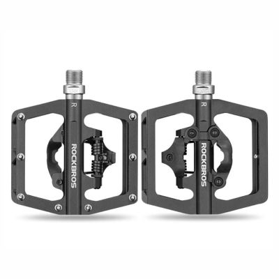 2. Zestaw pedałów rowerowych Rockbros PD15-BK ze stopu aluminium - czarne