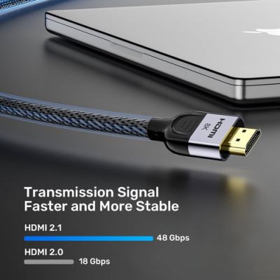 10. UNITEK KABEL HDMI 2.1 8K LUX OPLOT 2M