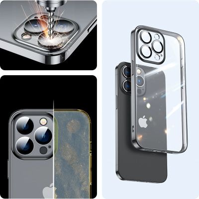 4. Joyroom 14Q Case etui do iPhone 14 Plus obudowa pokrowiec z metaliczną ramką czarny (JR-14Q3-black)