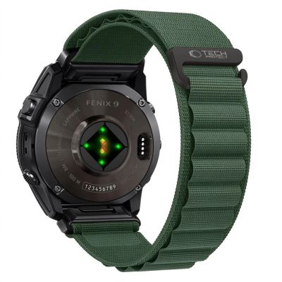 Pasek Tech-Protect Nylon Pro na Garmin Fenix 5X / 5X Plus / 6X / 6X Pro / 7X / 8 / 8 Pro / 9 / 9 Pro (47 mm) - zielony