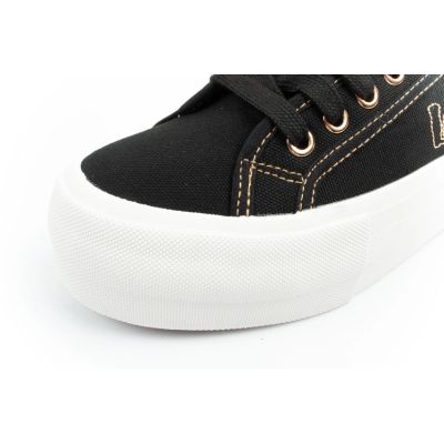 6. Lee Cooper buty sportowe damskie trampki platforma czarne ze złotym