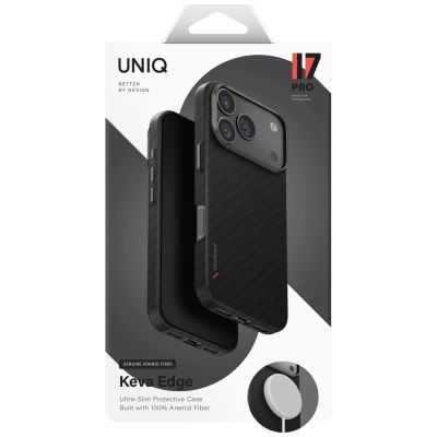 6. Etui UNIQ Keva EDGE Magclick Charging na iPhone 17 Pro - czarne