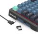 9. REDRAGON K724GBG-RGB-PRO Behemoth klawiatura USB + RF Wireless + Bluetooth Szary, Niebieski