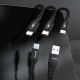 2. Kabel Dudao L3W USB-A/USB-C do Lightning/USB-C/MicroUSB 66W - czarny