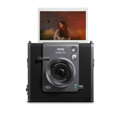 19. Hybrydowy aparat natychmiastowy FUJIFILM Instax WIDE Evo Black EX D CMOS Czarny