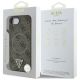8. Etui Guess 4G Ring Triangle Logo MagSafe na iPhone 16e - brązowe