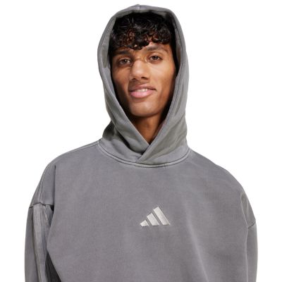 5. Bluza męska adidas ALL SZN Fleece Washed Hoodie szara JL6539